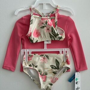 3/$20 Baby Girls 6 month Carter’s Floral Pink Swim Suit